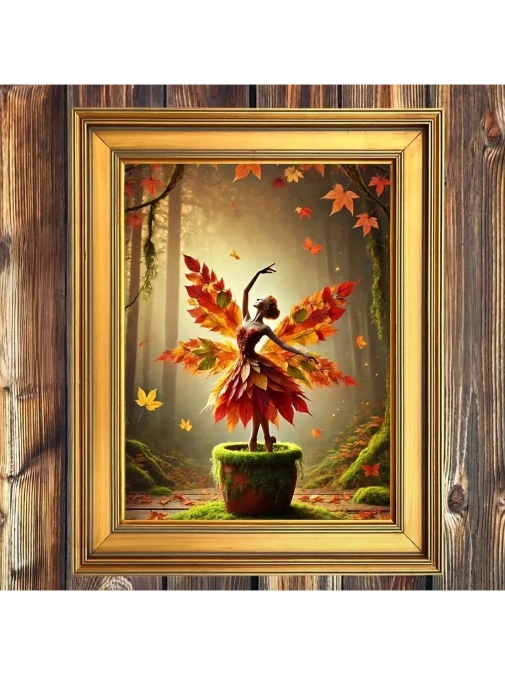 "Autumn Fairy Dance" Canvas Print Wall Art